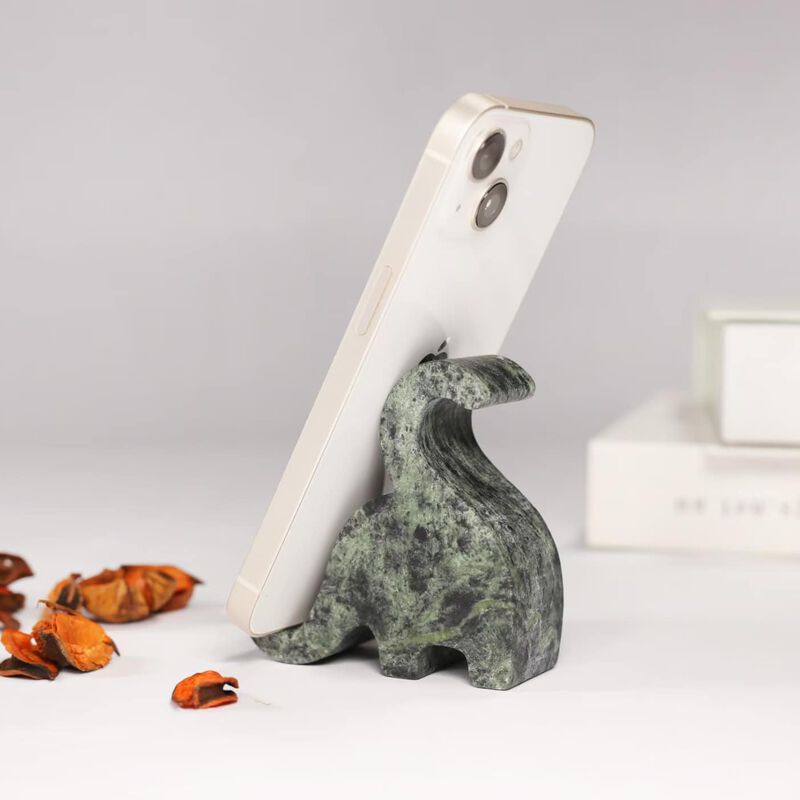 心心向龍大理石恐龍手機座(兩入一組), , hi-res image number null